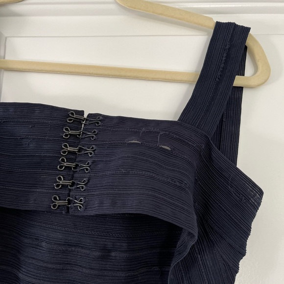 A.L.C. Pleated Olivia Gown navy XS - Picture 6 of 9